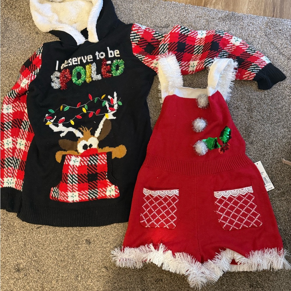 No Boundaries Red and Black Holiday Sweaters